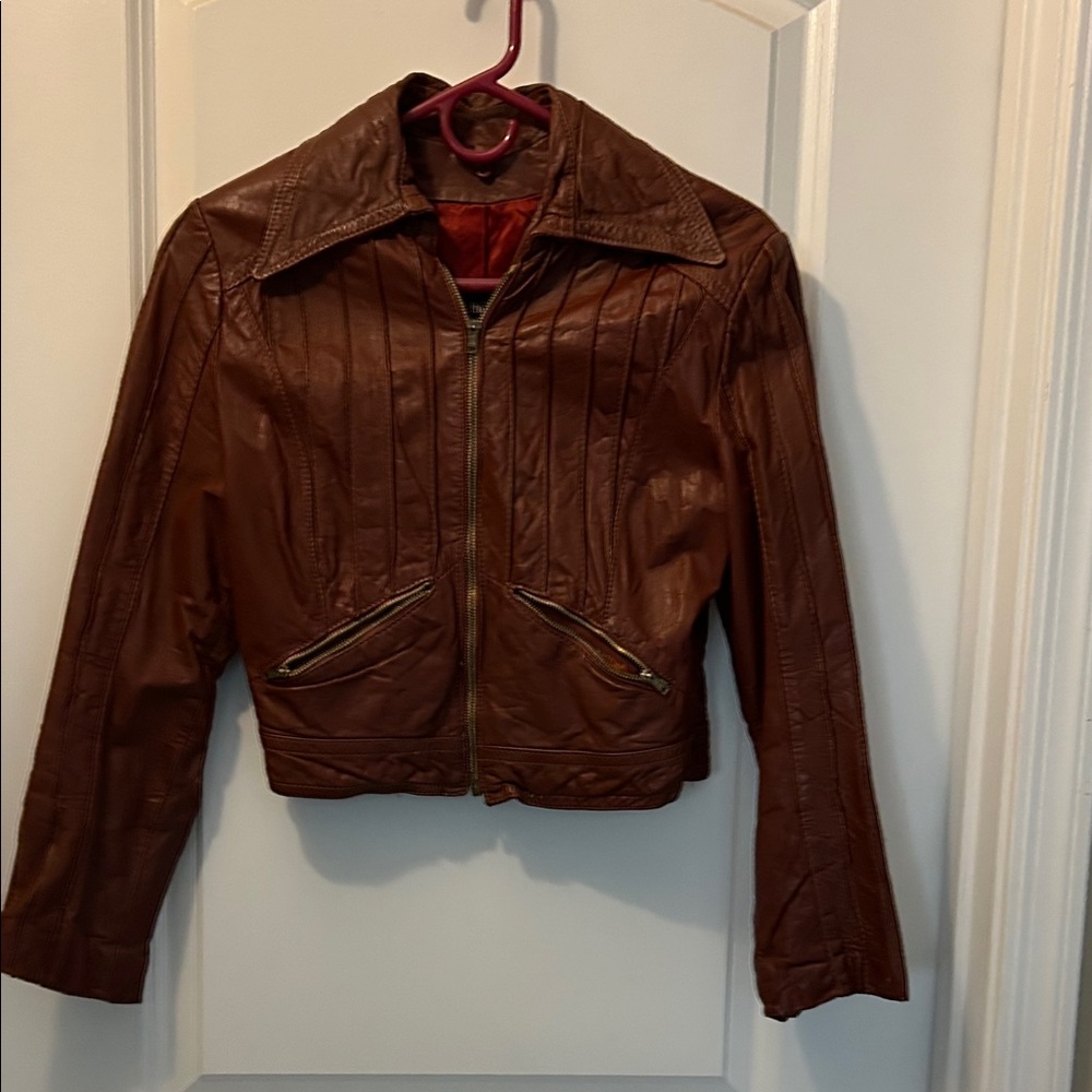 Genuine leather vintage Rich Brown Leather Jacket
